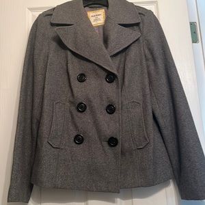 Grey peacoat